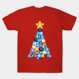 Crypto Christmas crypto xmas tree bitcoin lover BTC T-Shirt